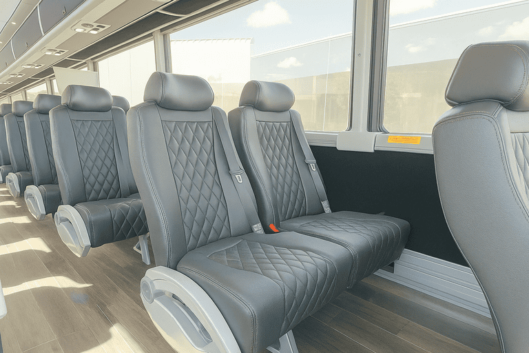 interior of Charter Bus Rental Kent charter bus